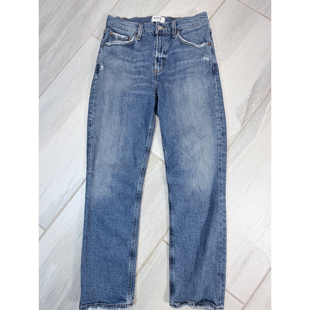 AGOLDE Kye Mid Rise Straight Leg Jeans Blue Denim A9100C-1140 Size 26
